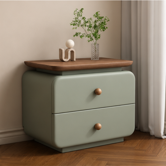 SageCurve Bedside Table
