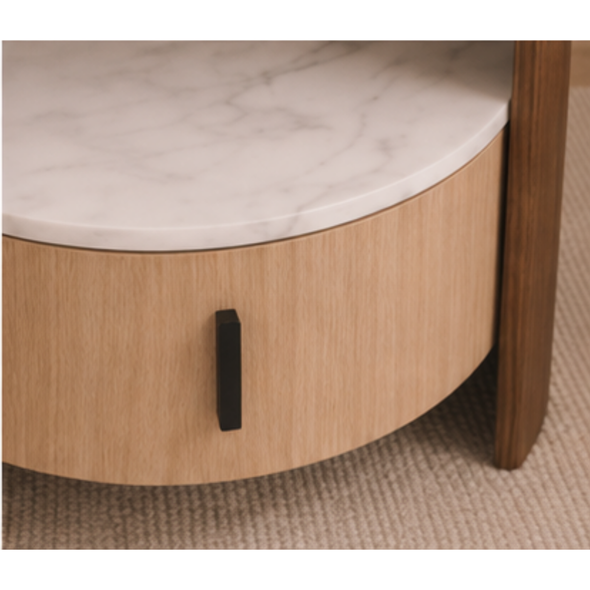 Noir Marble Bedside Table