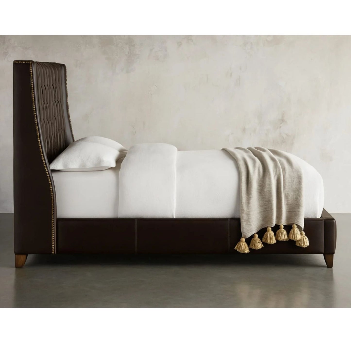 Classic Wingback Tufted Bed