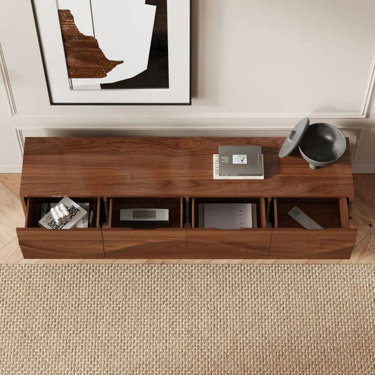Walnut Wave Media Console