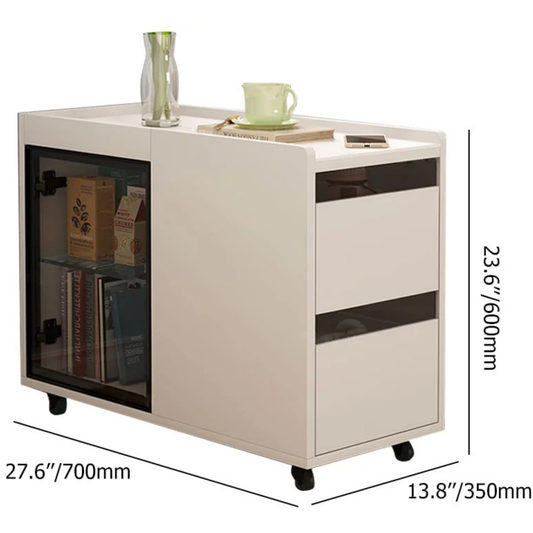 Modern Rolling Storage Side Table