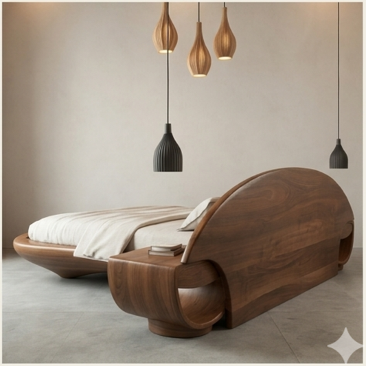 Aurora Curve Platform Bed