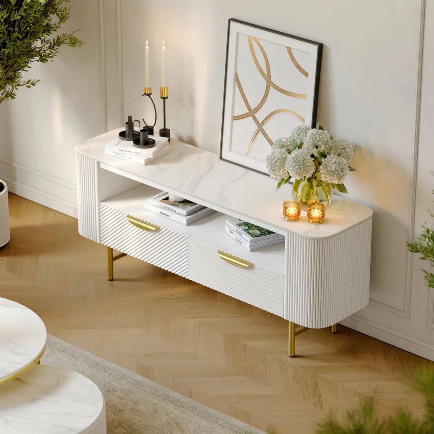Aurora Fluted Console