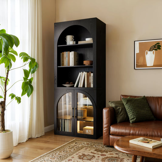 Modern Arched Display & Storage Cabinet