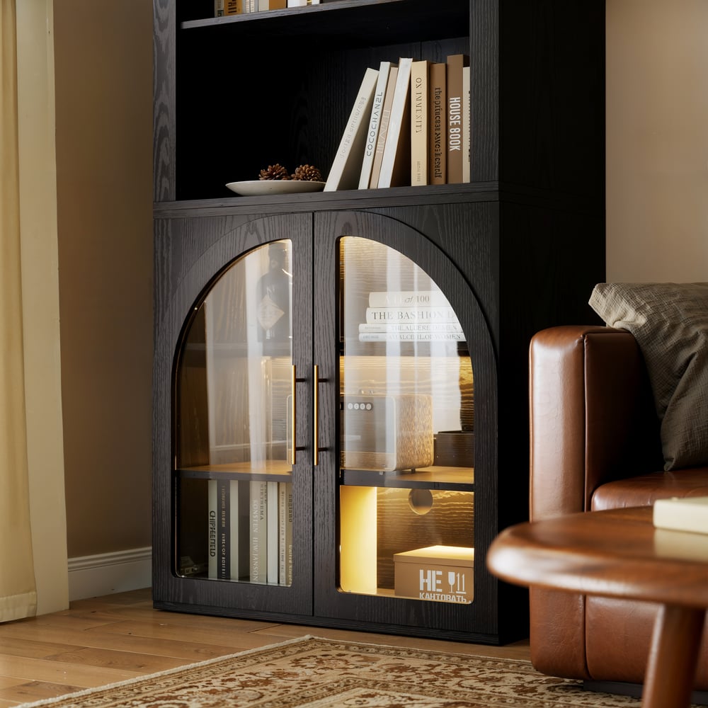 Modern Arched Display & Storage Cabinet