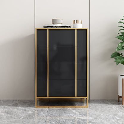 Modern Black & Gold Chest of Drawers