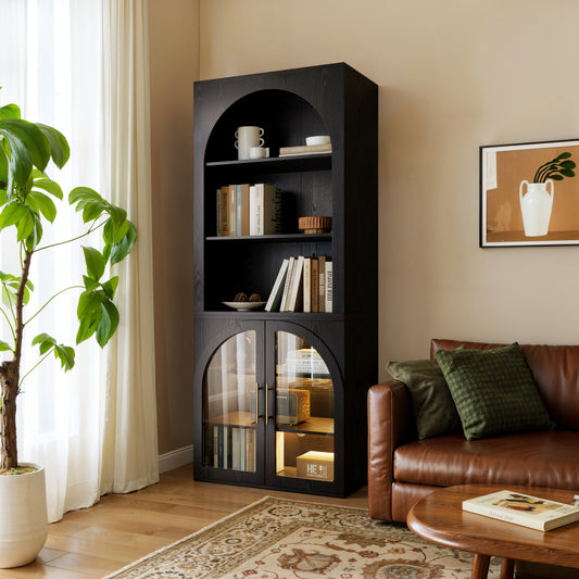 Modern Arched Display & Storage Cabinet