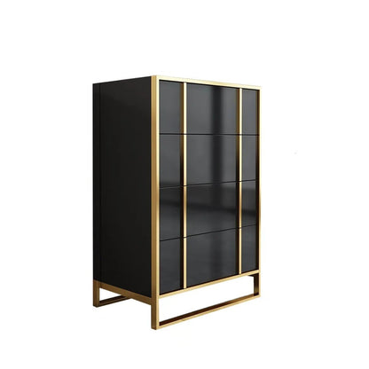 Modern Black & Gold Chest of Drawers