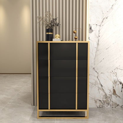Modern Black & Gold Chest of Drawers