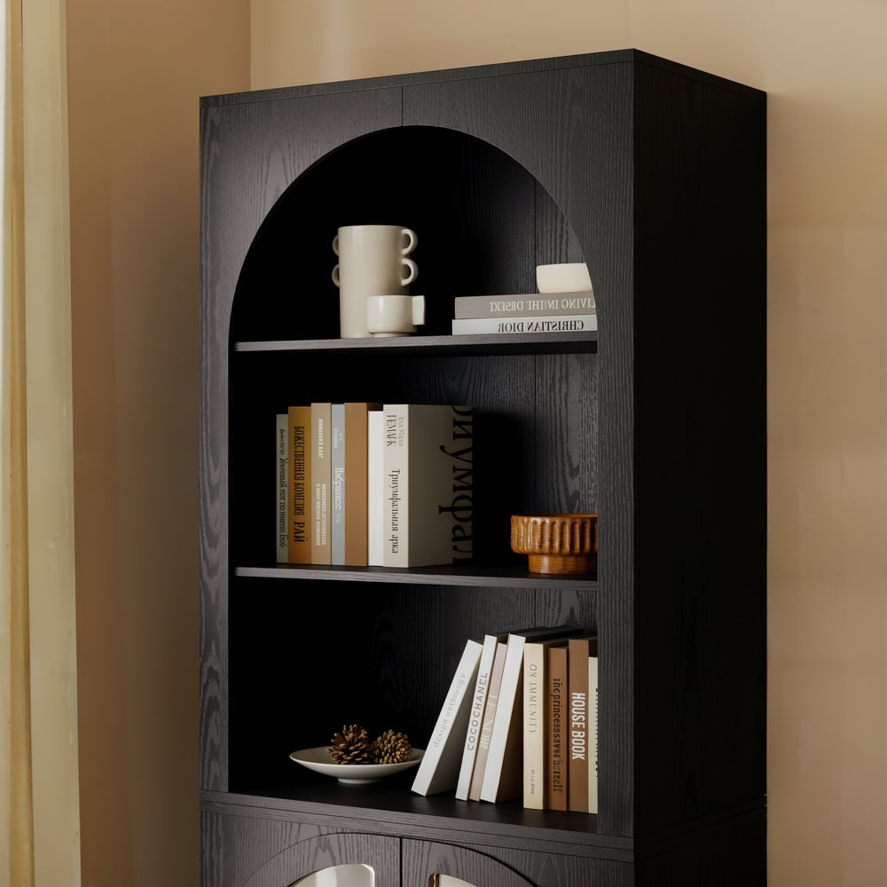 Modern Arched Display & Storage Cabinet