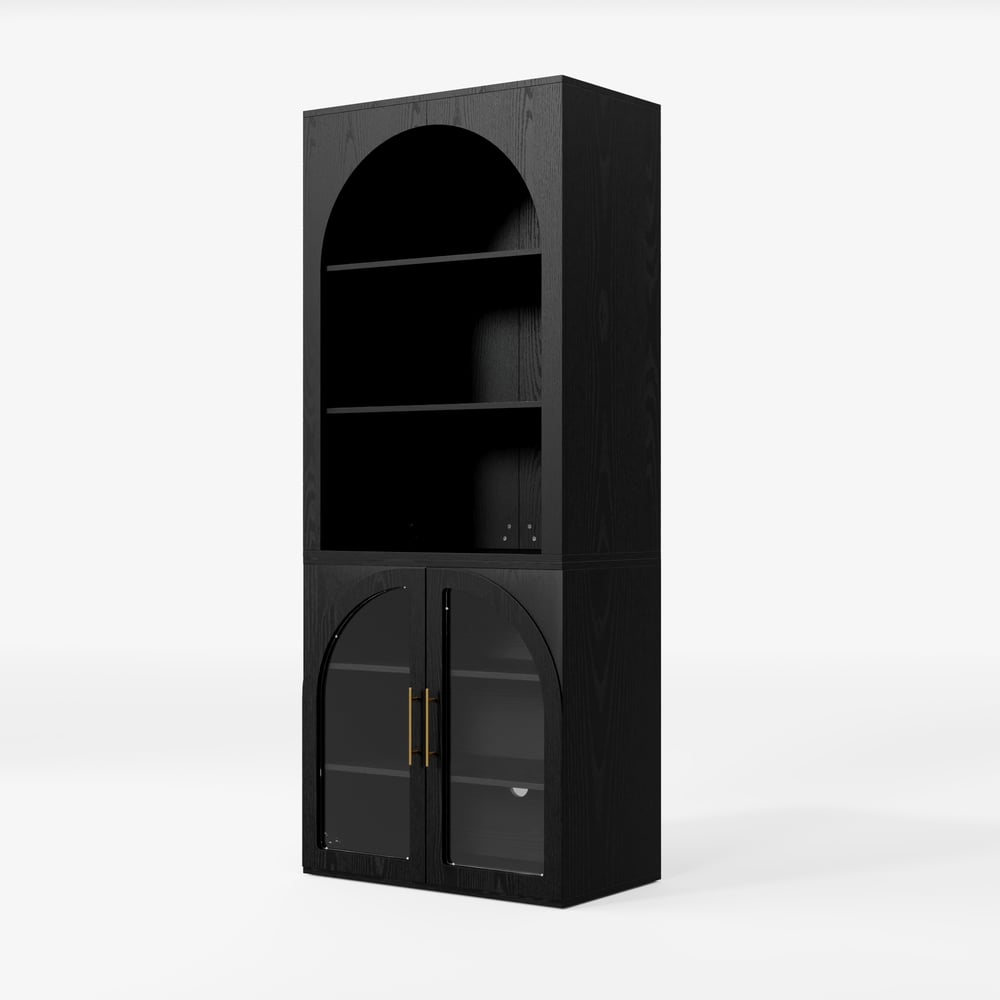 Modern Arched Display & Storage Cabinet
