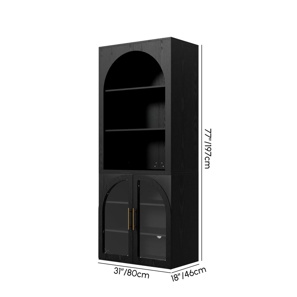 Modern Arched Display & Storage Cabinet