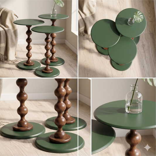 Verde Spindle Nesting Side Tables (Set of 3)