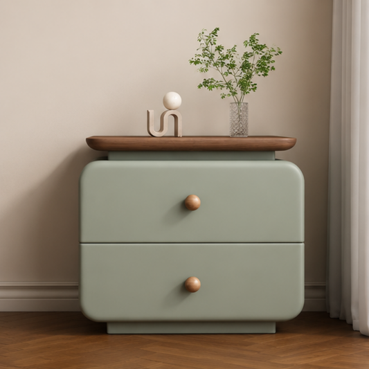 SageCurve Bedside Table