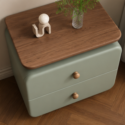 SageCurve Bedside Table