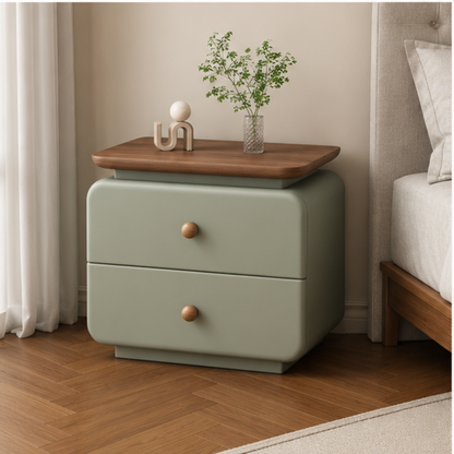 SageCurve Bedside Table