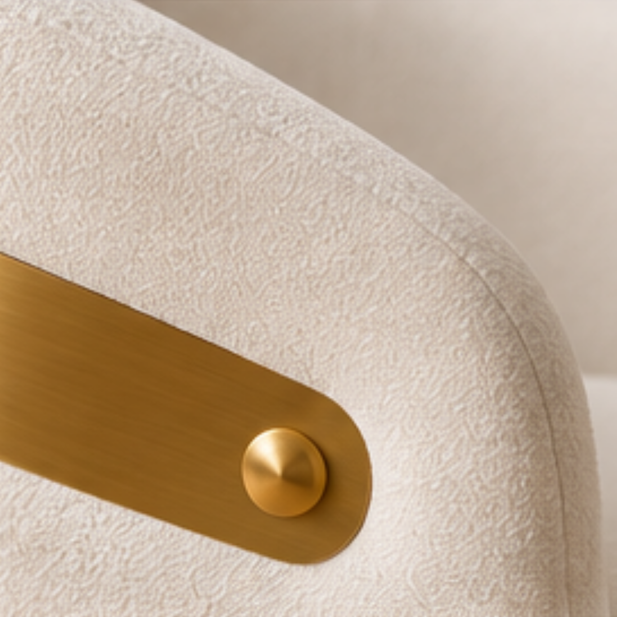 Quilted Ivory Dining Chair