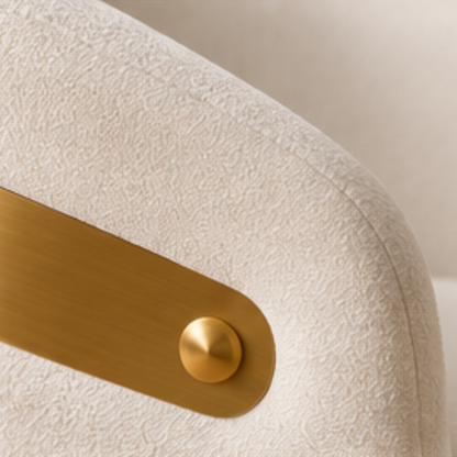 Quilted Ivory Dining Chair