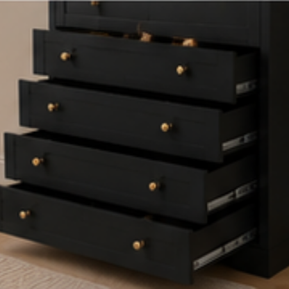 Midnight Haven 5-Drawer Chest with Display Shelf
