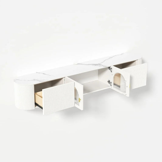 Modern Fluted TV Stand