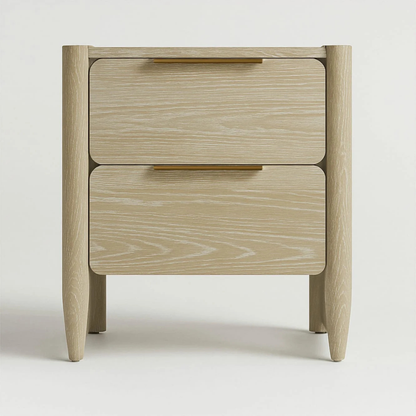 Scandinavian Oak 2-Drawer Nightstand