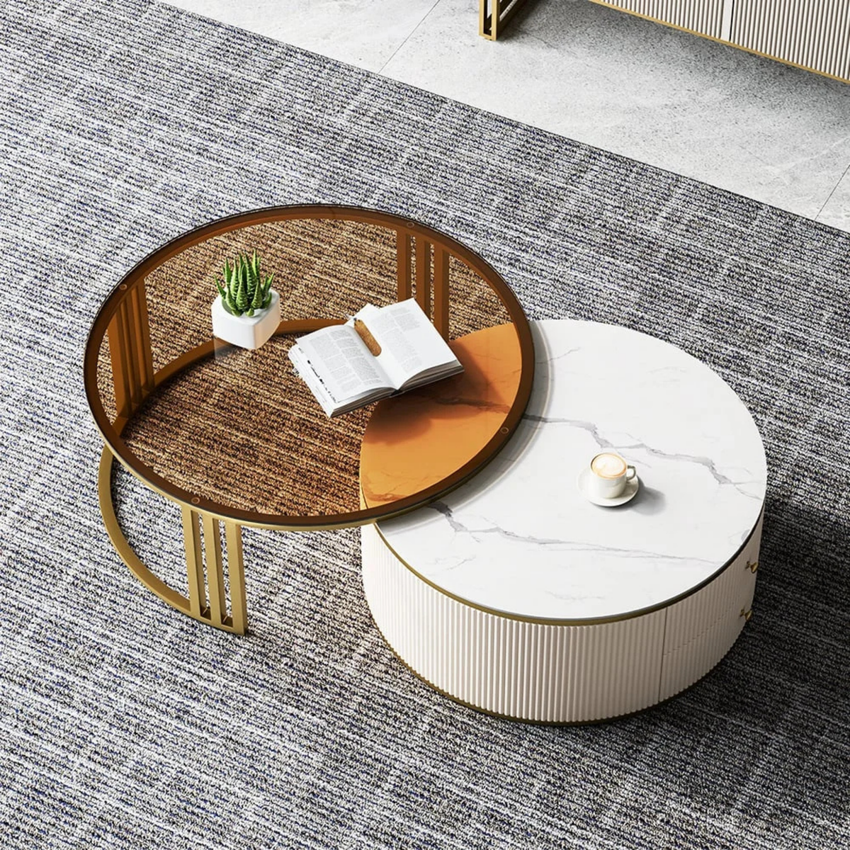 Luxury Nesting Coffee Table Set