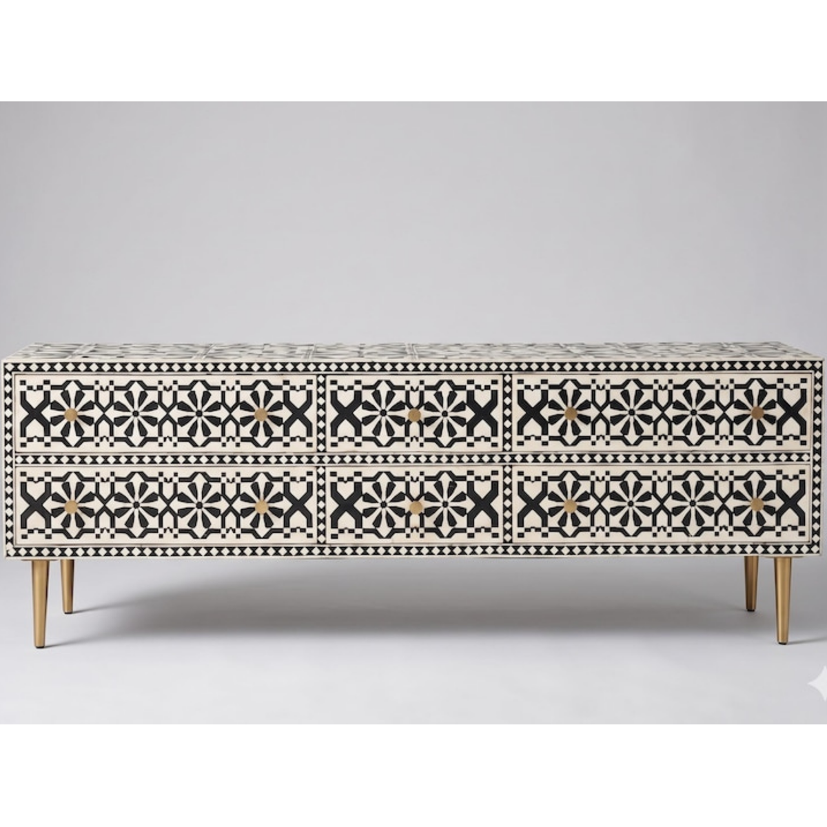 Mosaic Luxe Bone Inlay Media Console