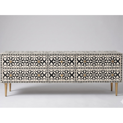 Mosaic Luxe Bone Inlay Media Console