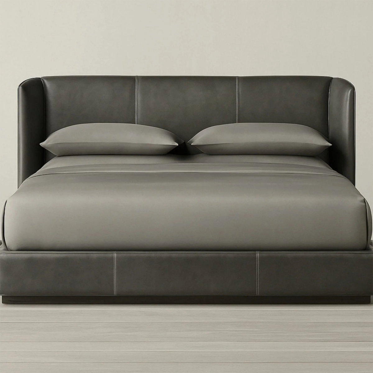 Modern Upholstered Wingback Bed