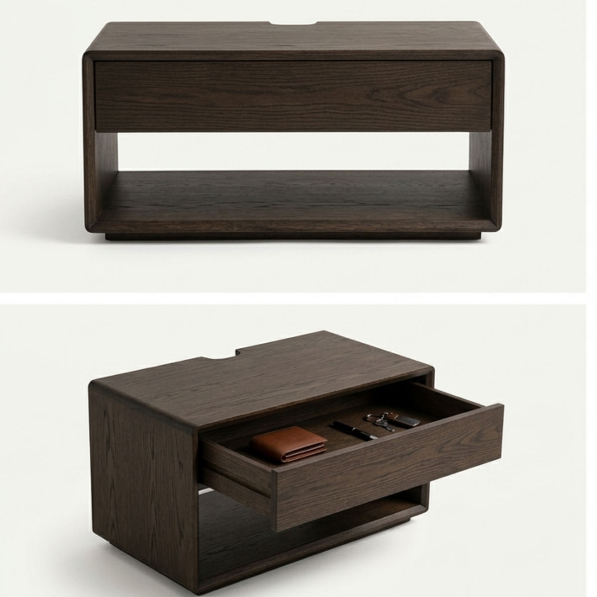 Modern Open Shelf Nightstand