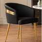 Velvet Wingback Lounge Chair