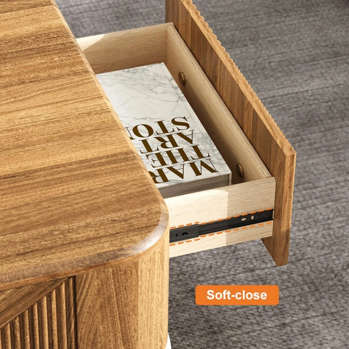 Modern Wood Storage Coffee Table