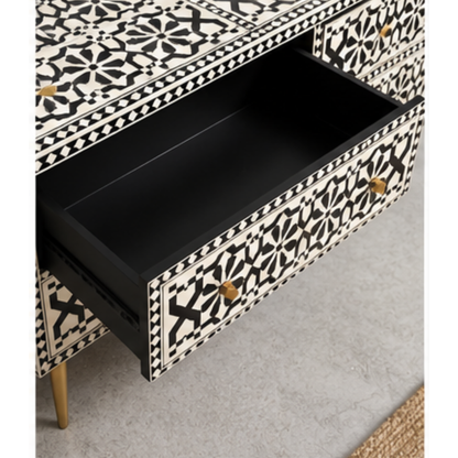 Mosaic Luxe Bone Inlay Media Console