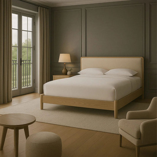 Modern Upholstered Panel Bed