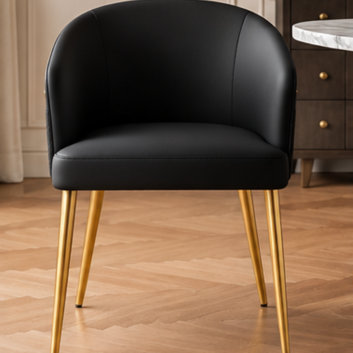 Velvet Wingback Lounge Chair