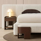Contemporary Leather-Wrapped Nightstand