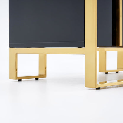 Modern Black & Gold Chest of Drawers