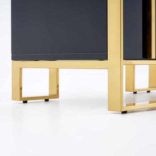 Modern Black & Gold Chest of Drawers