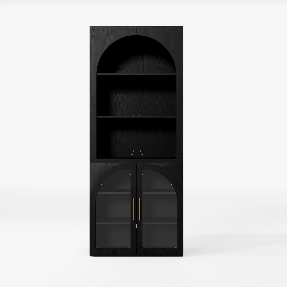 Modern Arched Display & Storage Cabinet