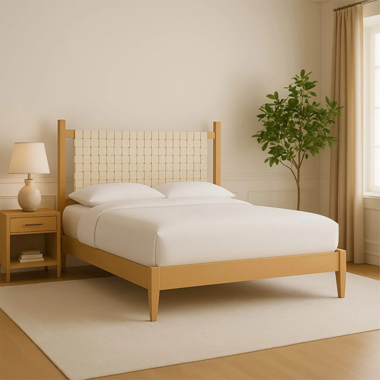 Modern Woven Wood Bed