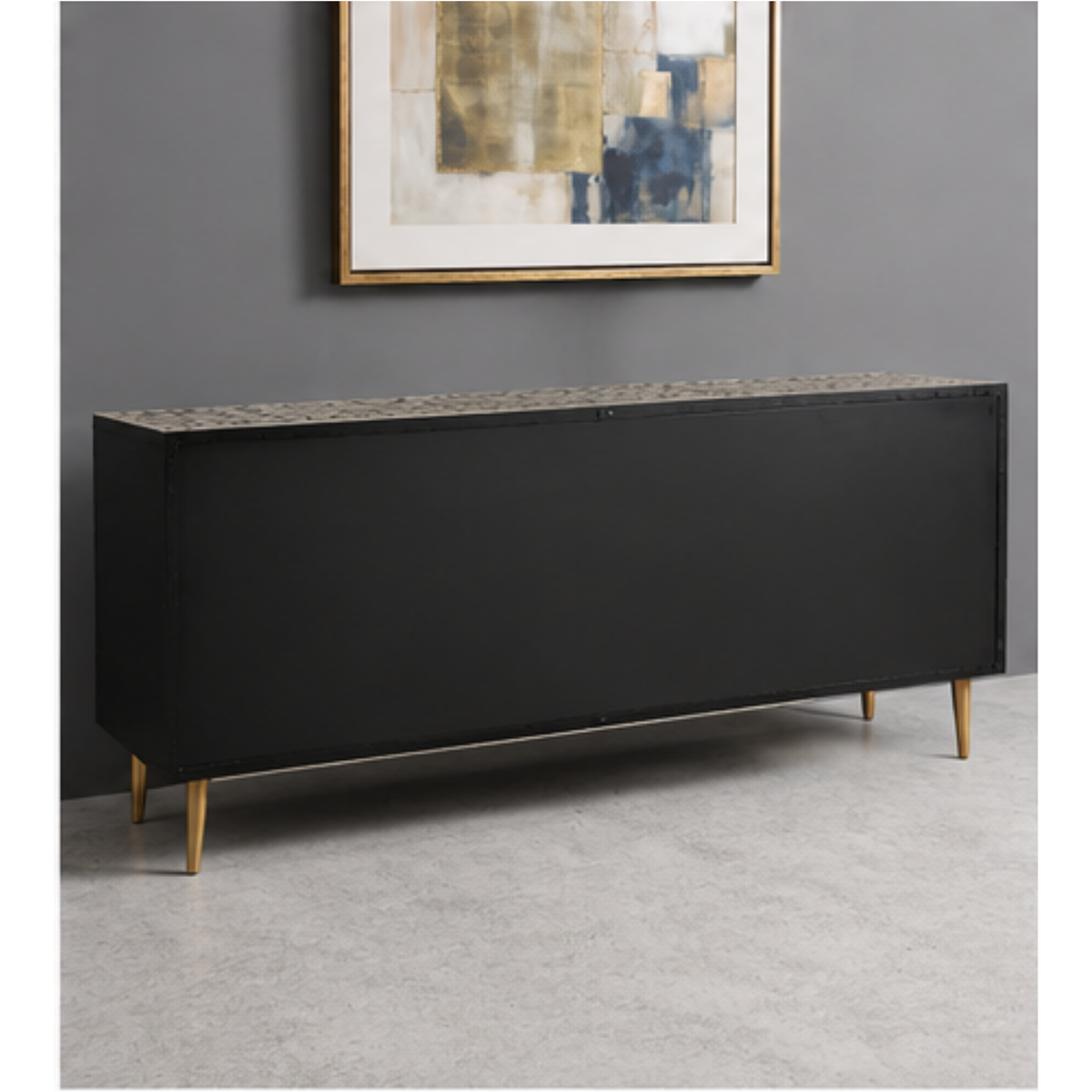 Mosaic Luxe Bone Inlay Media Console