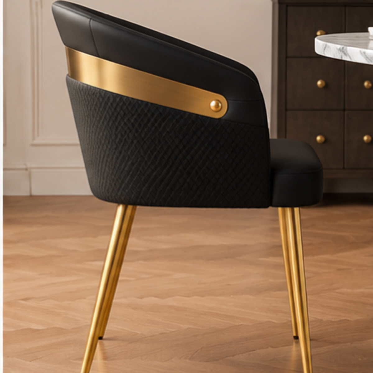 Velvet Wingback Lounge Chair