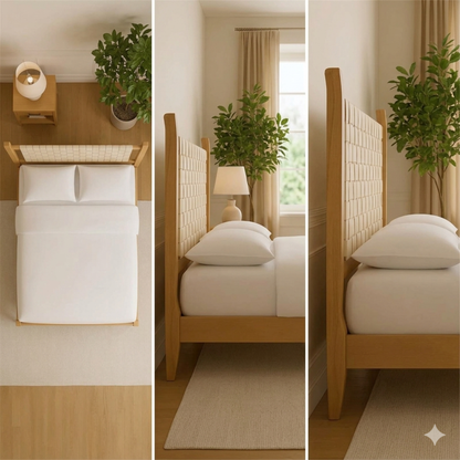 Modern Woven Wood Bed