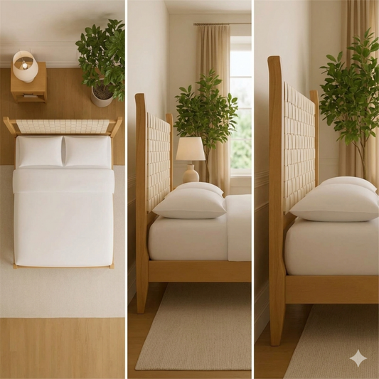 Modern Woven Wood Bed
