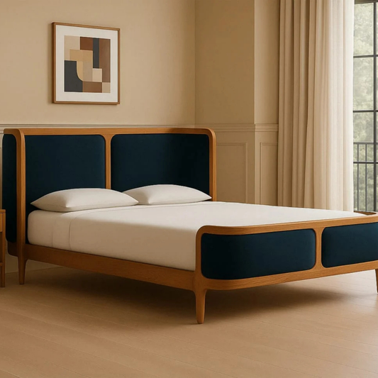 Modern Upholstered Panel Bed