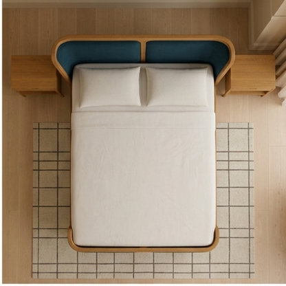 Modern Upholstered Panel Bed