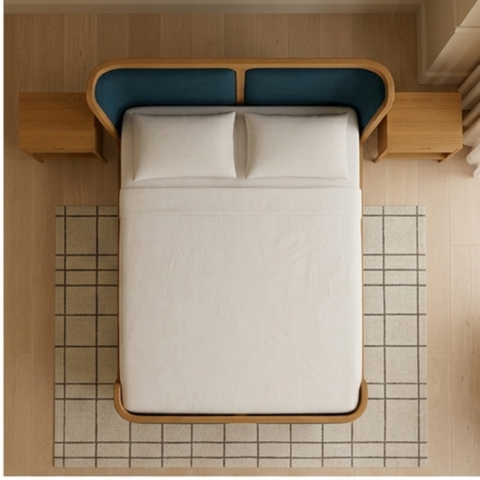Modern Upholstered Panel Bed