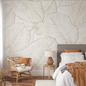 Golden Leaf Contour Wallpaper