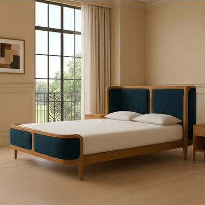 Modern Upholstered Panel Bed
