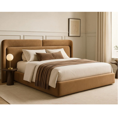 Contemporary Upholstered Platform Bed